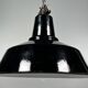 1930s/1940s Ceiling Lamp Industrial Lamp Enamel Loft Metal Bauhaus Design