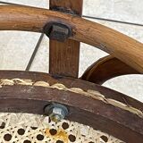 Bistro chair with a curved wooden frame and caned seat from the 1930s.