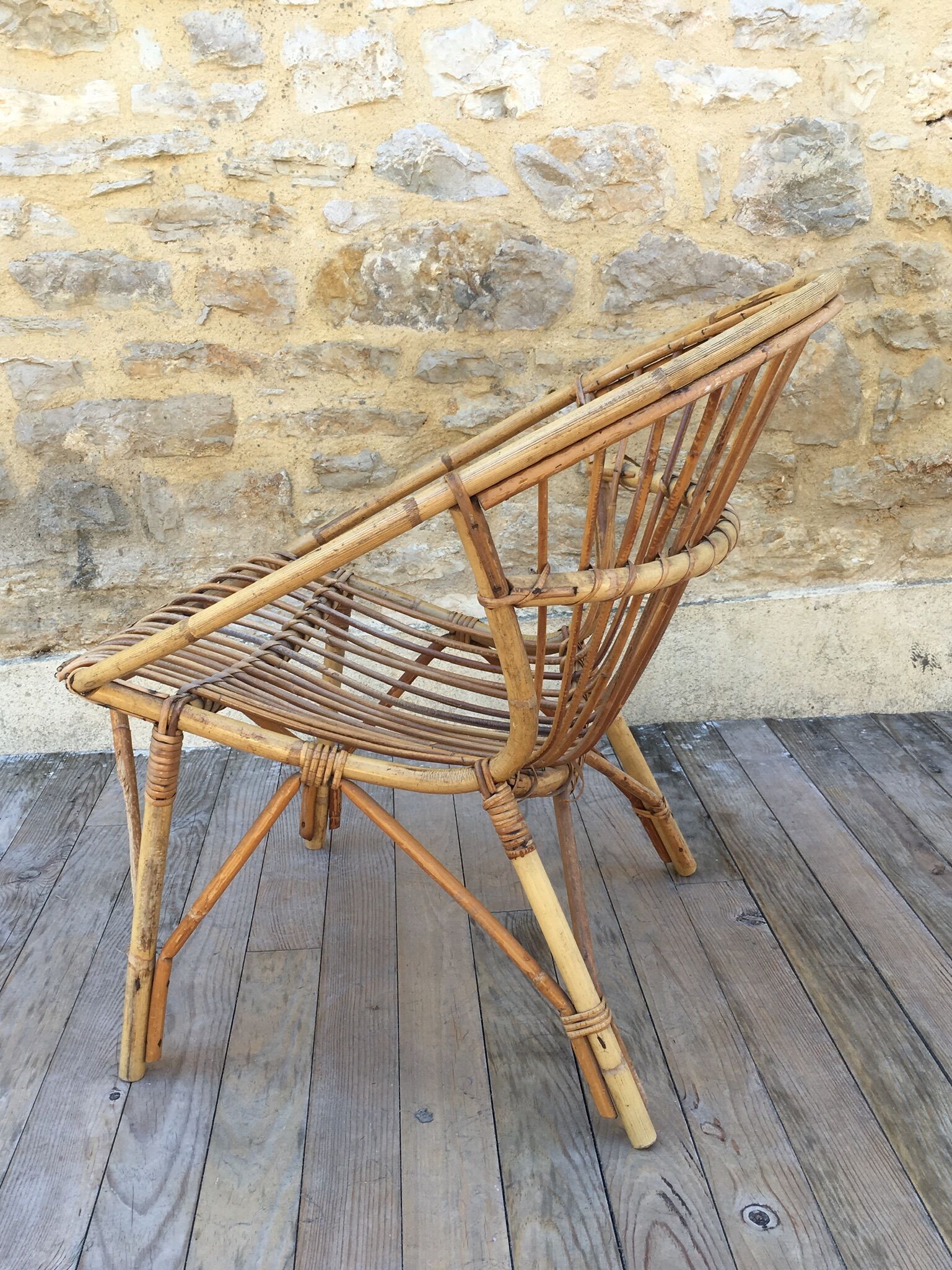 Rattan basket chair