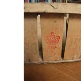 Wooden crate with slats strapping Stamp Mussy red Storage