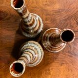 Series of three ceramic vases