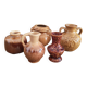 Lot de 5 mini vases pichets rétro en céramique émaillée 