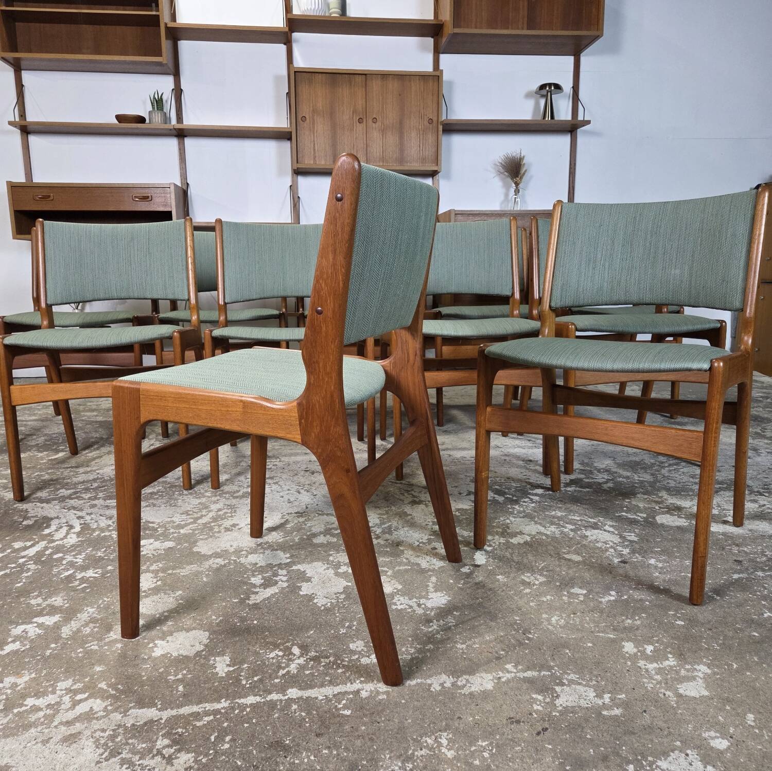 10x Erik Buch modèle 89, chaise danoise vintage Anderstrup des années 1960