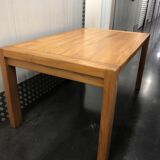 Massive elm table 2 extensions Maison Regain circa 1970