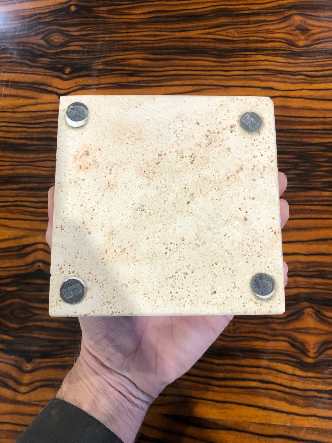 Cendrier en travertin Cerri Nestore Italy 1980