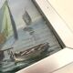 “Port Breton” oil, 1940s, under glass