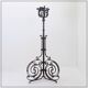 Art Nouveau Wrought iron tripod floor candlestick