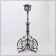 Art Nouveau Wrought iron tripod floor candlestick