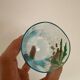 8 verres à eau bleu émaillé, Legras 1920
