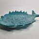 Cup, empty pocket "fat lava" in the form of cerulean blue fish, 28 cm