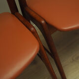 Ensemble de quatre chaises en teck fabrication Korup Stolefa 1970