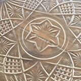 Chiseled glass bell and cheese or cake tray