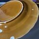 Set of 8 Sarreguemines barbotine plates — relief fruit decoration