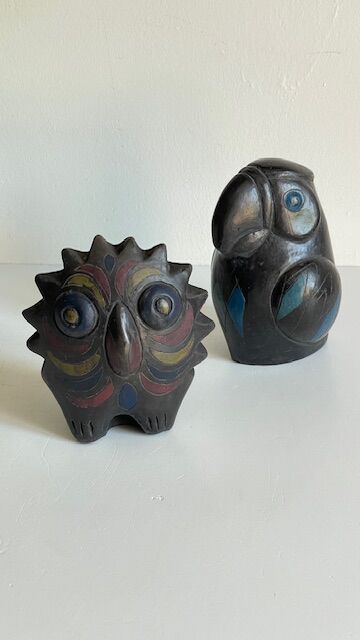 Oiseaux céramique artisanale vintage