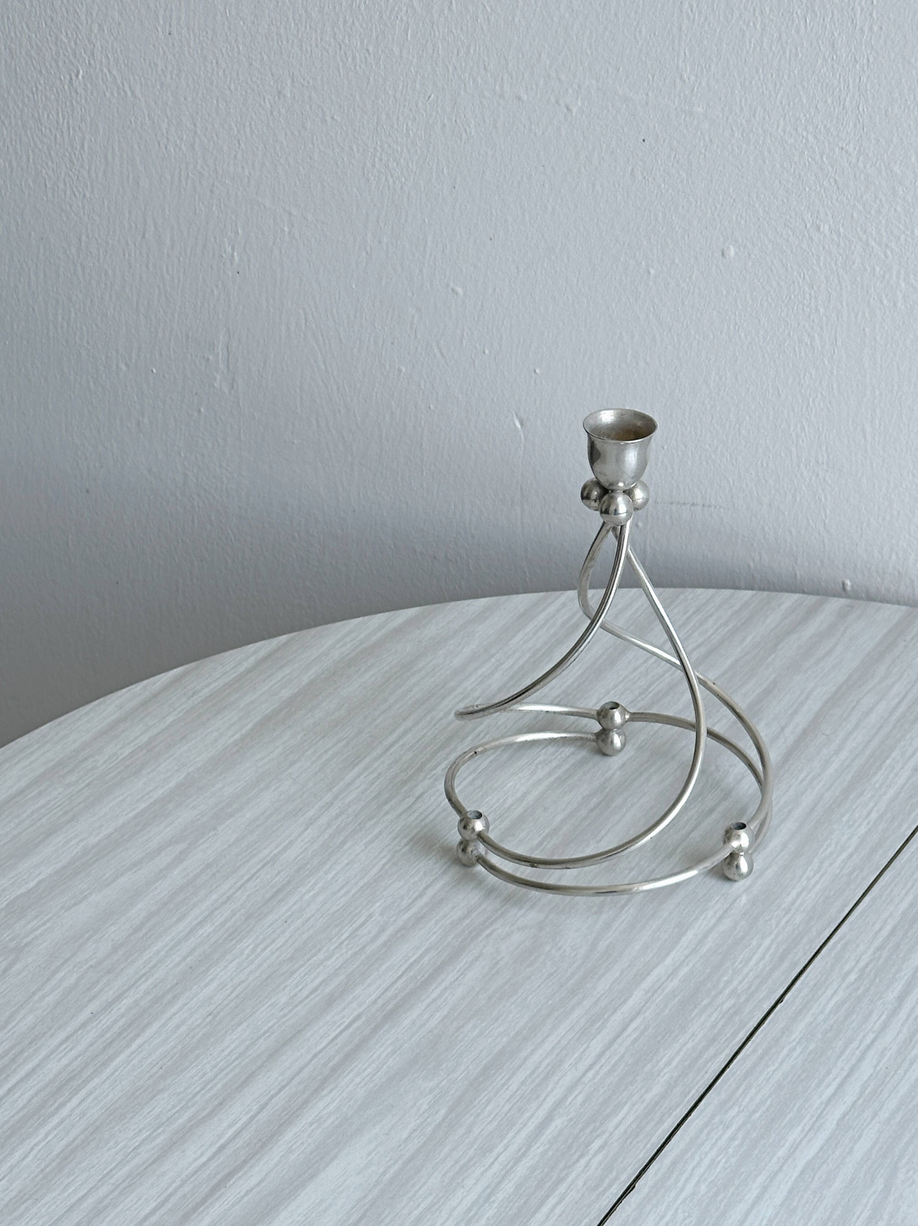 Silver-plated candlestick