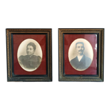 2 cadres Napoléon III portrait photo