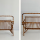 Porte-revues en rotin façon faux-bamboo