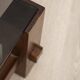 Vintage table 60s wood and glass design fontana arte