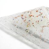 Post Modern Murano glass triangle ceiling lamp by Sylcom, Italy, 1985