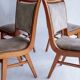 Set of 4 vintage wooden dining chairs
