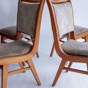 Lot de 4 chaises de salle à manger vintage en bois
