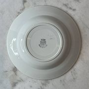Set of 12 deep plates Saint Amand with floral garland decoration.
