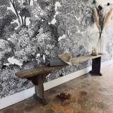 Weathered farm bench