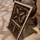 Berber heritage: ancient door decorated with camel bones