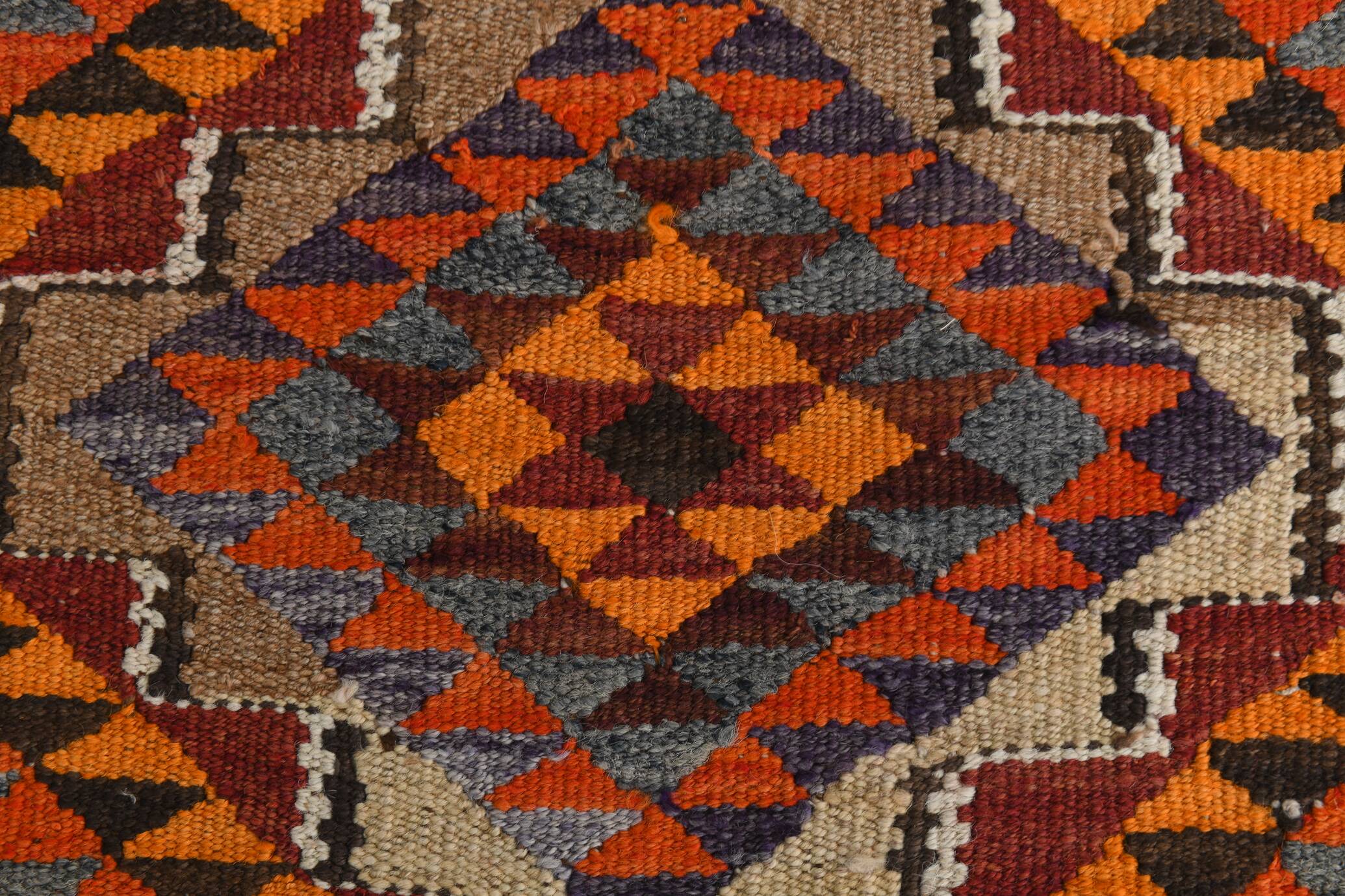 3x10 Red & Blue Kilim Runner Rug, 82x295Cm