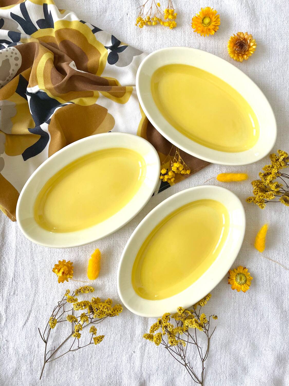 Set of 3 vintage ravines Salins Soleil collection