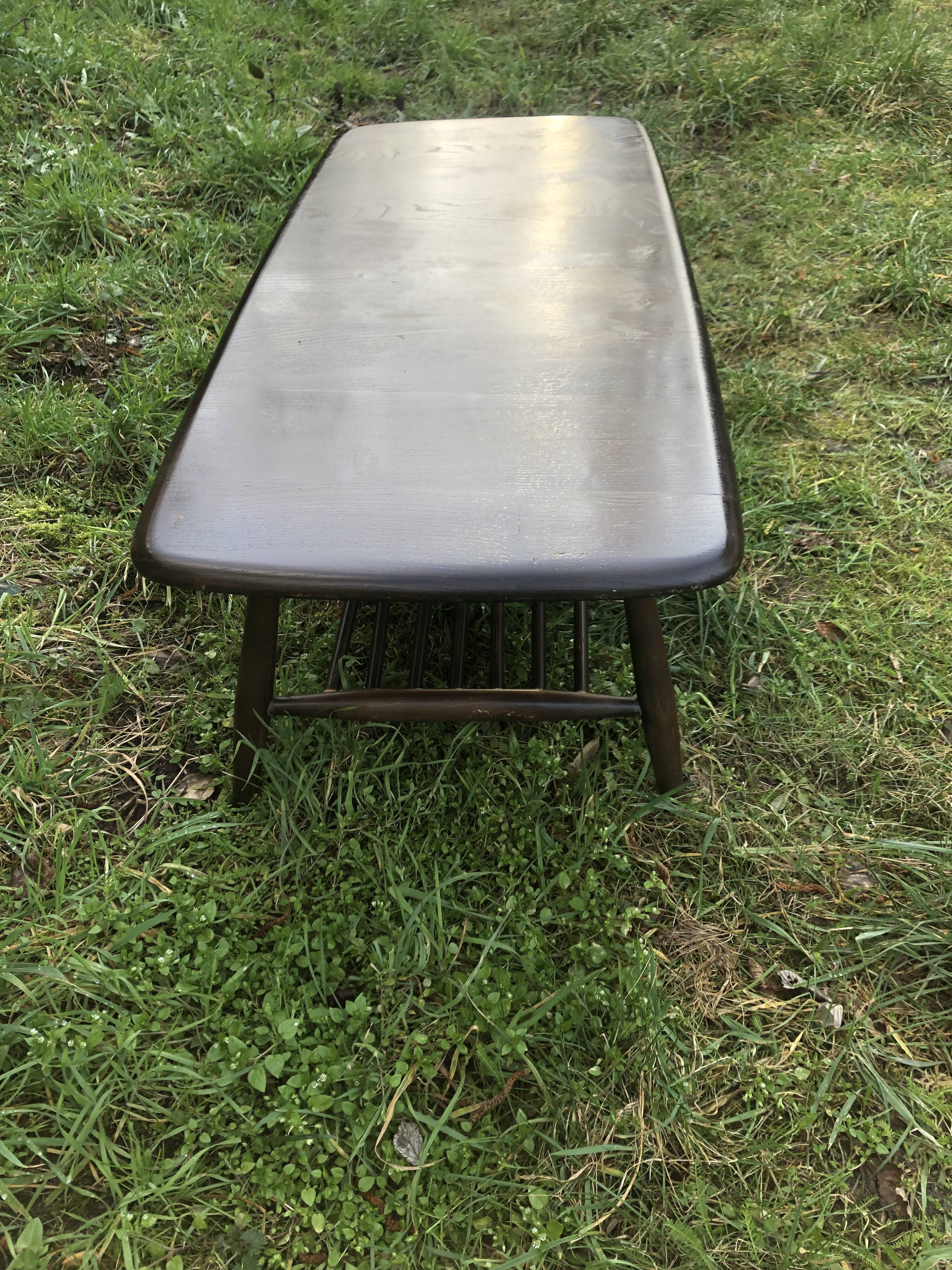 Table basse Ercol Double plateau années 60 Design