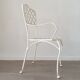 Chaise en fer forgé blanche jardin