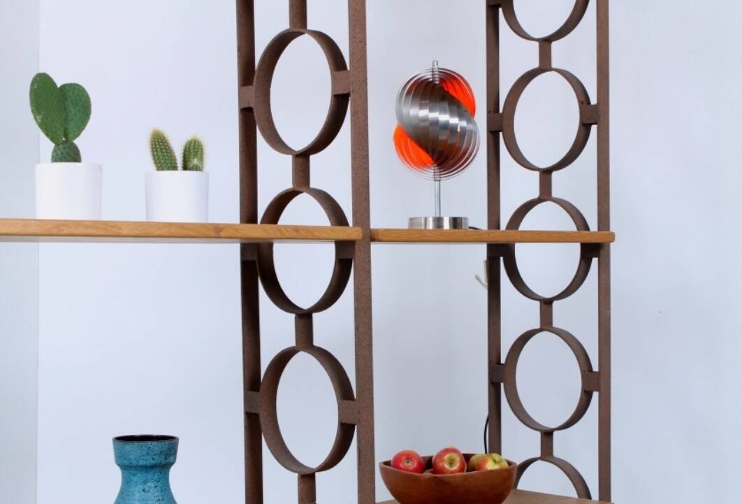 Brutalist vintage bookcase