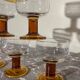 Amber stemmed glass