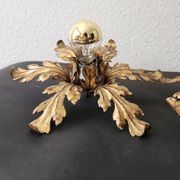 Gilded hand-forged Florentine wall lamp Hans Kögl style, Italy