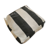 Berber ottoman cover with black and white stripes