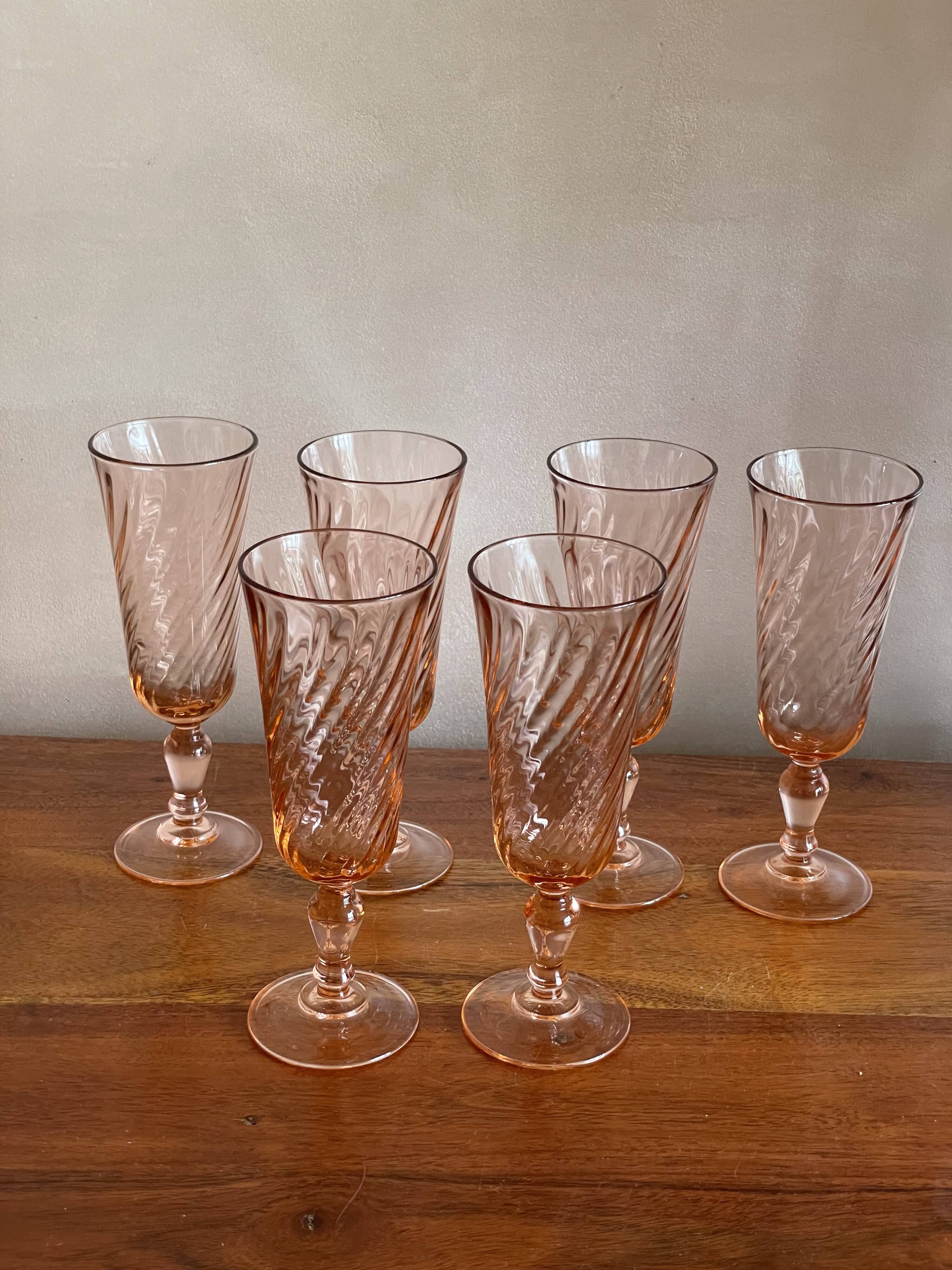 6 Rosaline champagne glasses