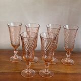 6 Rosaline champagne glasses