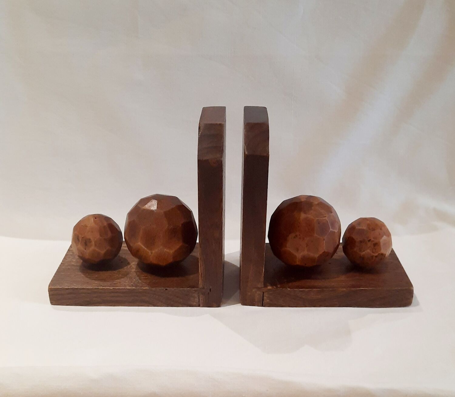 Wooden bookends