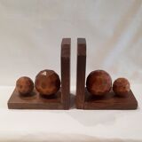Wooden bookends