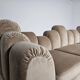 Beige mohair velvet sectional sofa by Hans Hopfer, Roche Bobois.