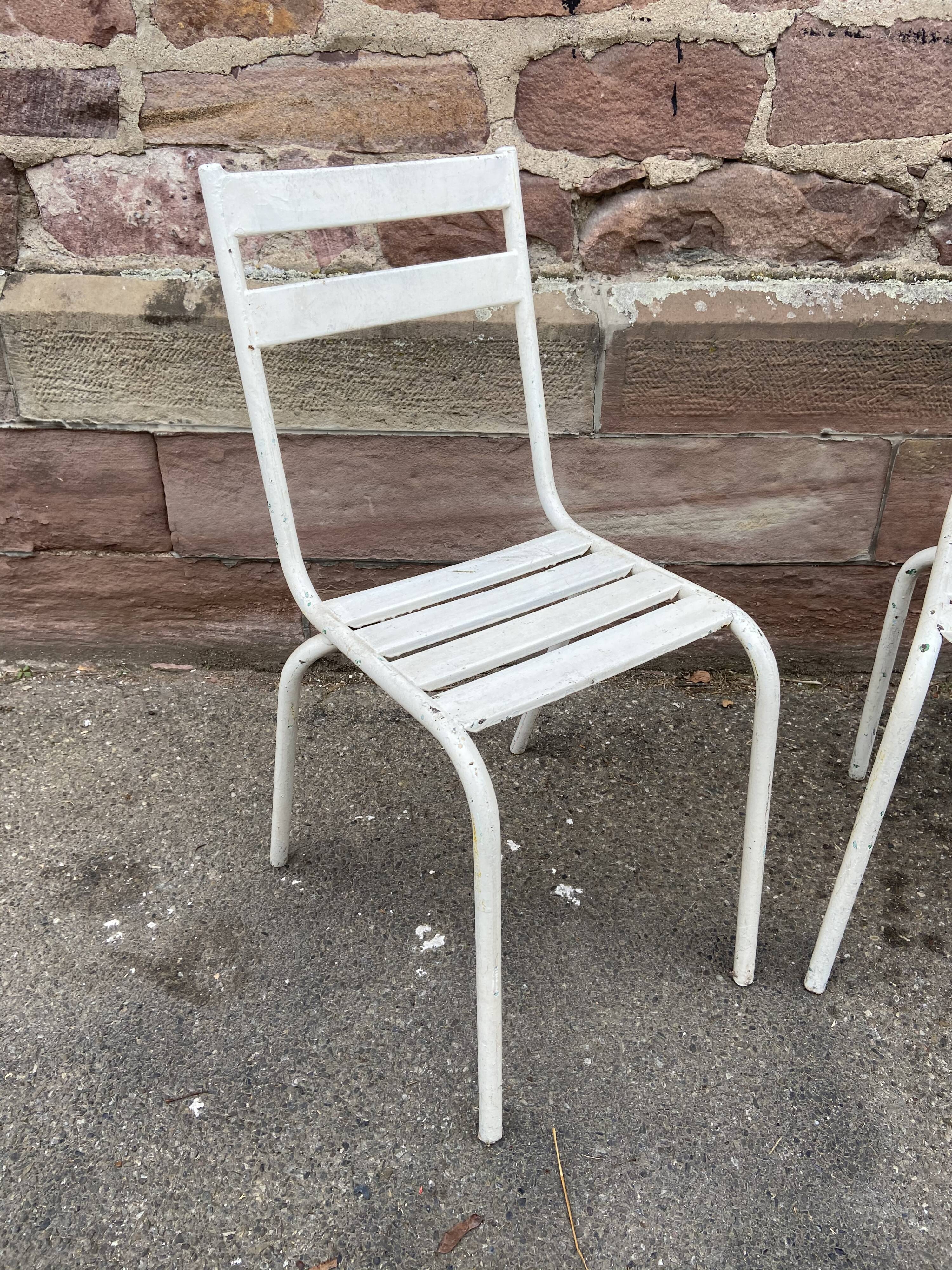 pair of terrace bistro chair 1960 Metal