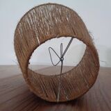 Mid-Century Danish Teak and Sisal Table Lamp, 1950s