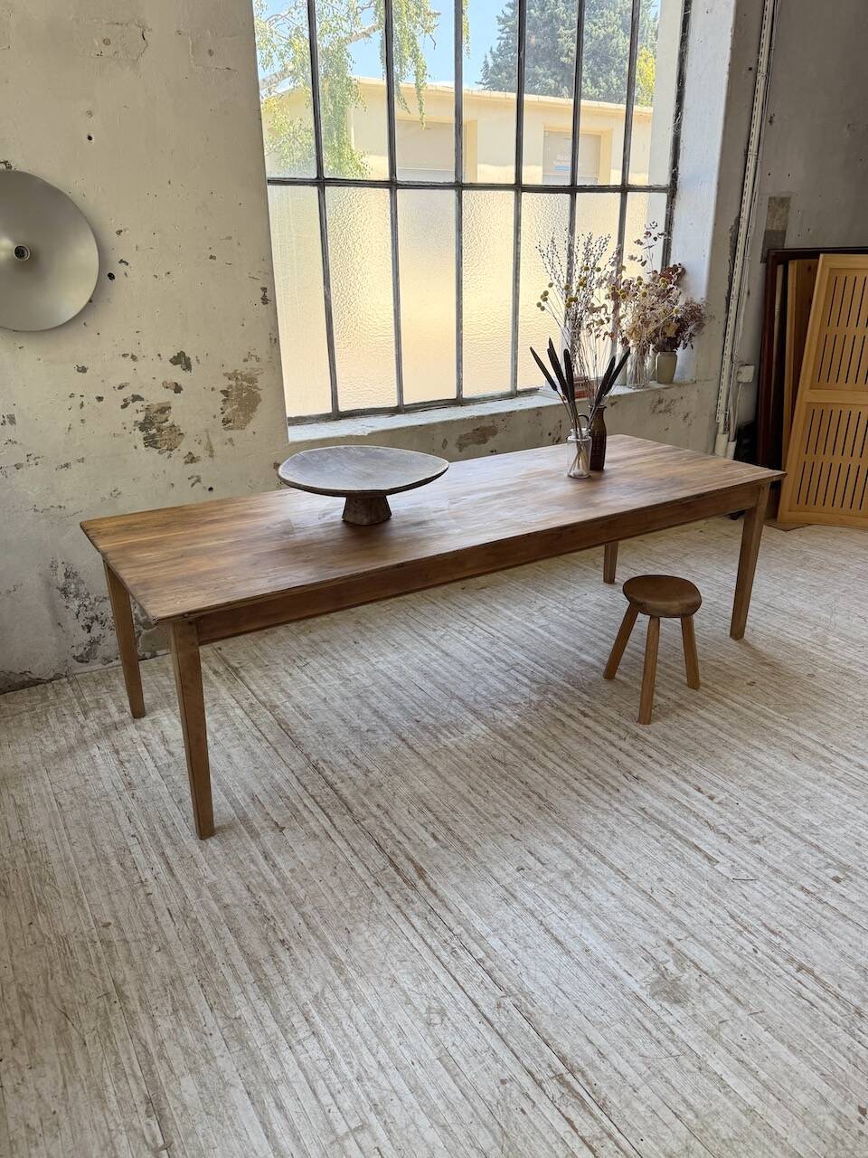 50s pine and oak farmhouse table 2.5m