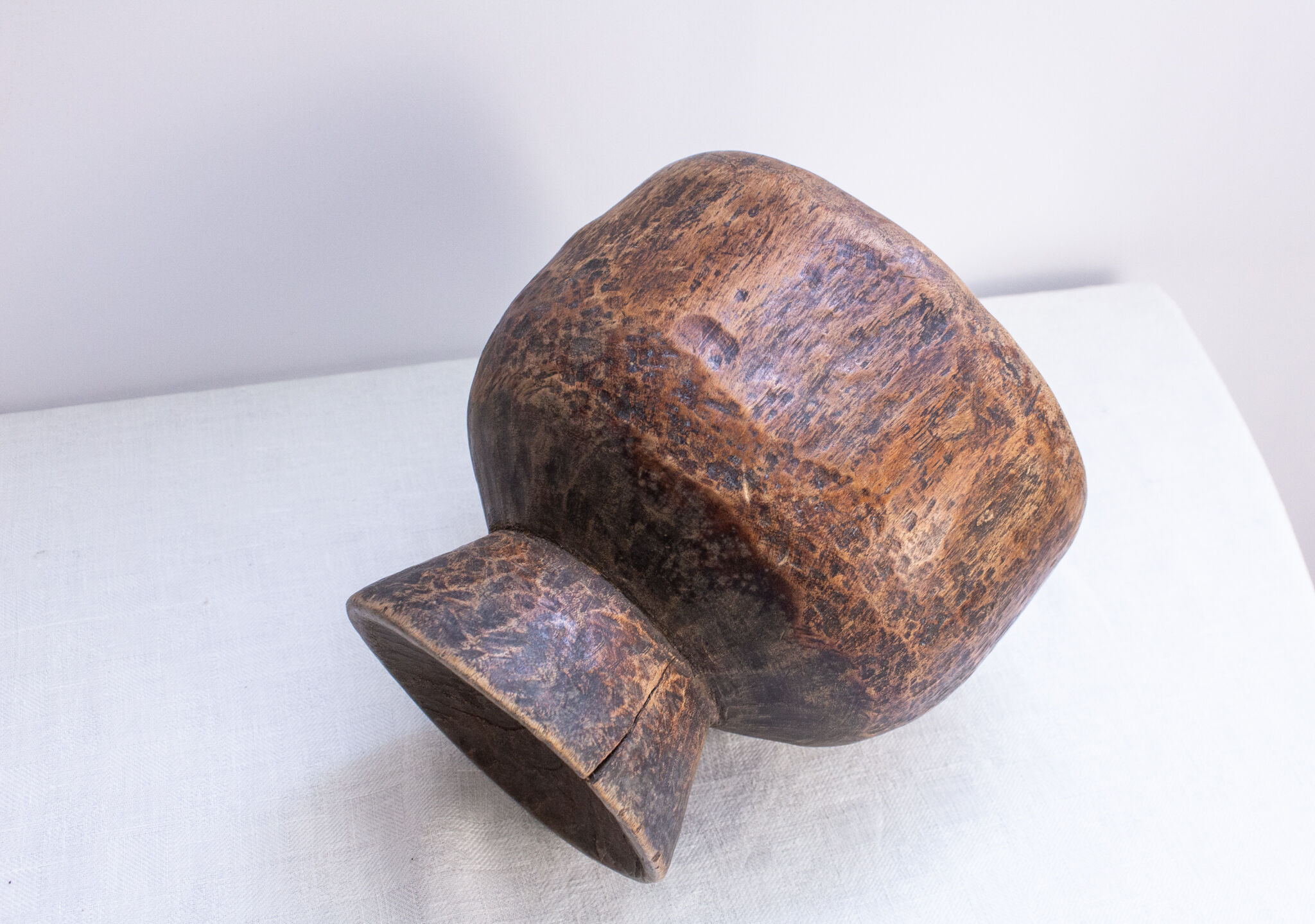 Handmade African wooden salad bowl