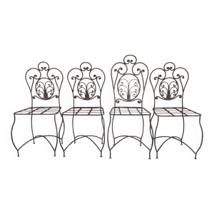 Chaises en fer forgé,