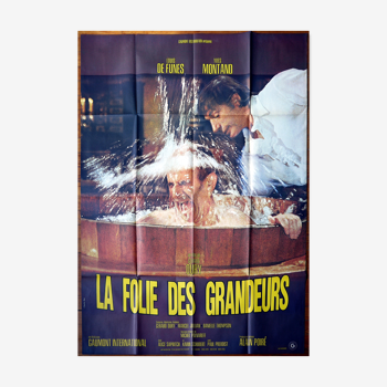 Original cinema poster "la folie des grandeurs" by Funes, Montand, Oury