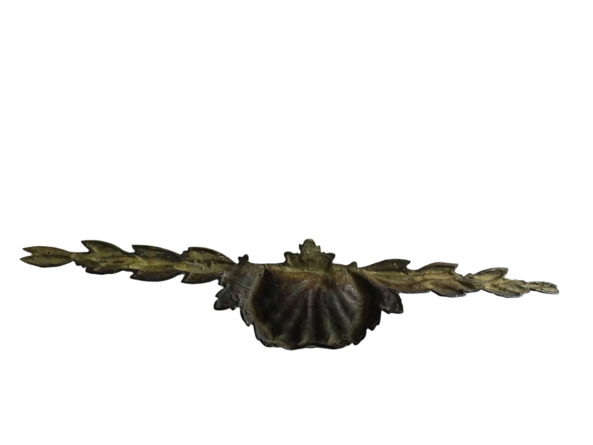 Fronton ancien français en bronze doré