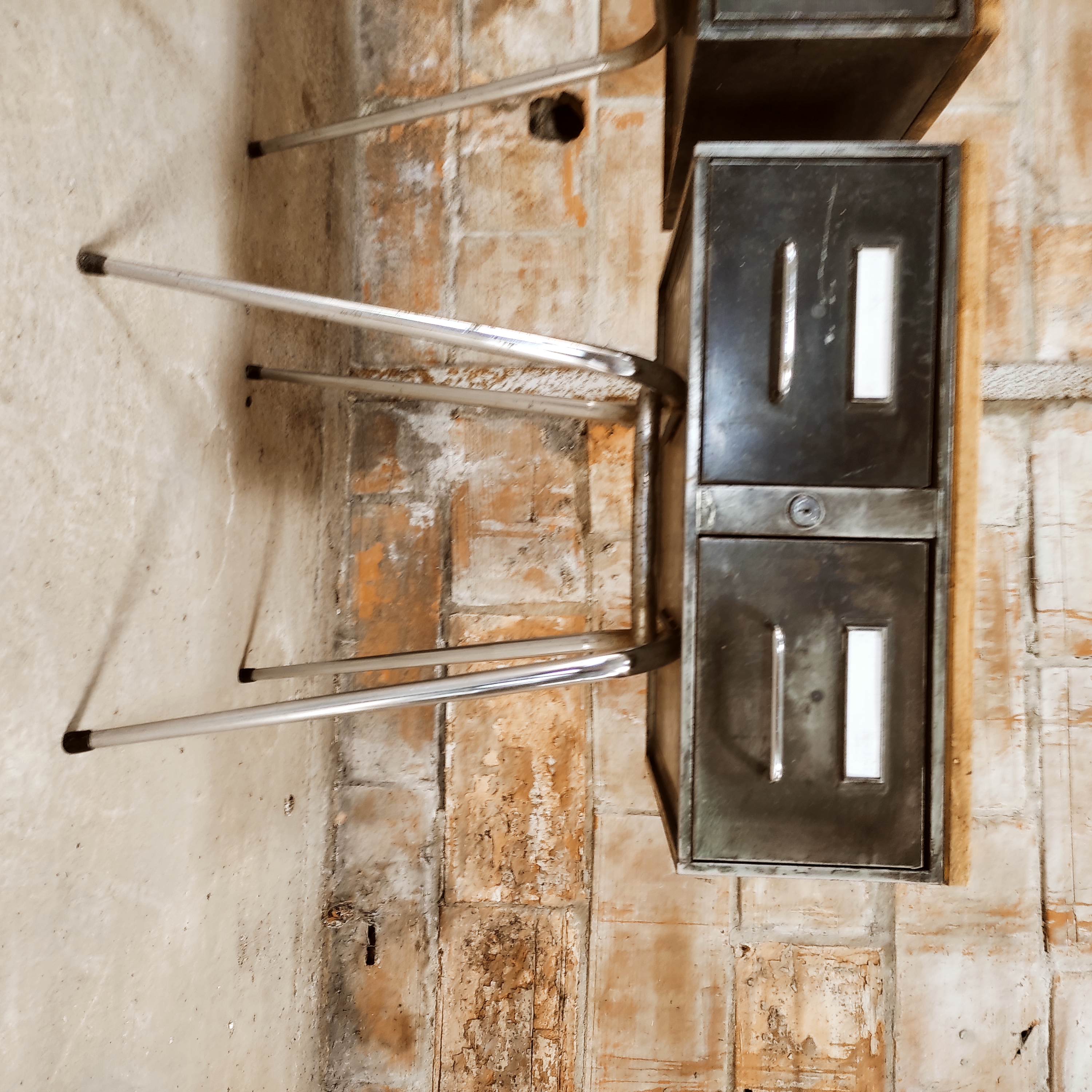 Pair of industrial style bedside table
