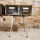 Pair of industrial style bedside table